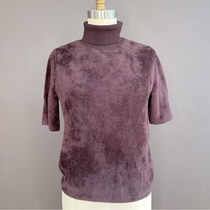 COS chenille knitted short sleeve turtleneck